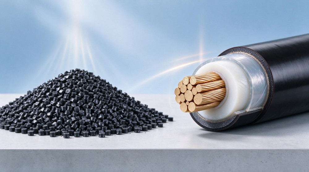 Flame retardant polyethylene cable compound